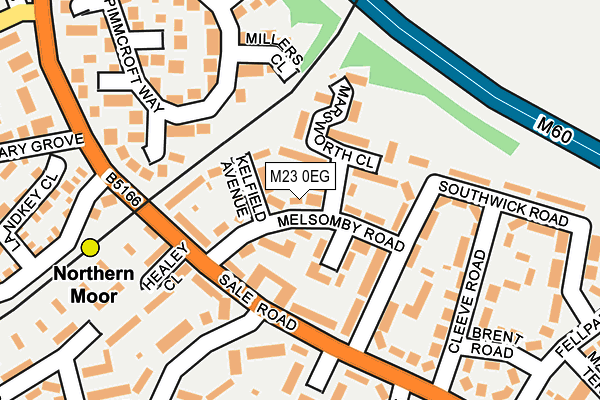 M23 0EG map - OS OpenMap – Local (Ordnance Survey)