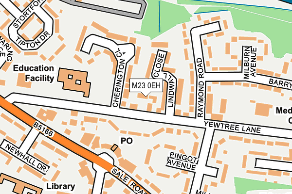 M23 0EH map - OS OpenMap – Local (Ordnance Survey)