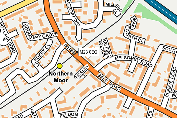 M23 0EQ map - OS OpenMap – Local (Ordnance Survey)
