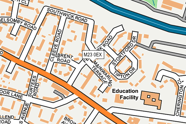 M23 0EX map - OS OpenMap – Local (Ordnance Survey)