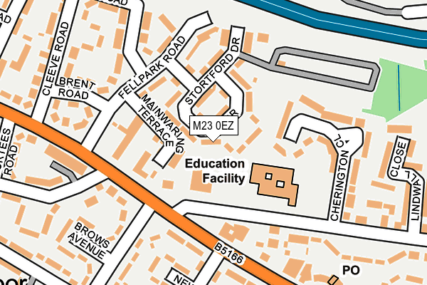 M23 0EZ map - OS OpenMap – Local (Ordnance Survey)