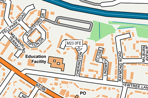 M23 0FE map - OS OpenMap – Local (Ordnance Survey)