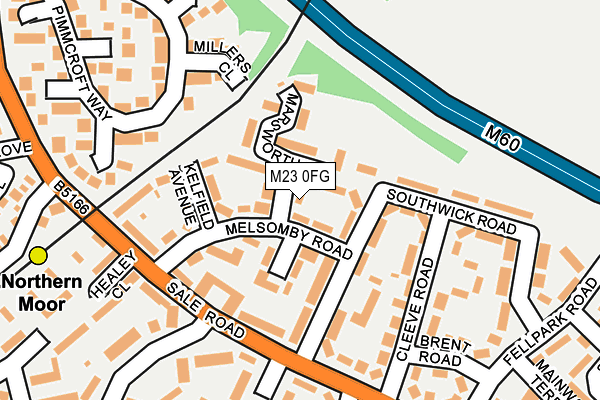 M23 0FG map - OS OpenMap – Local (Ordnance Survey)