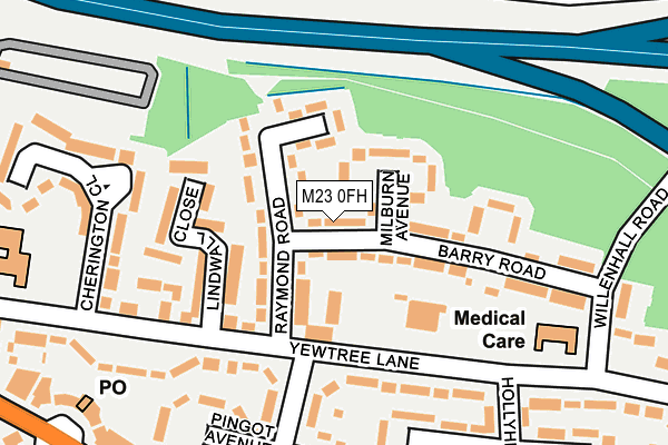 M23 0FH map - OS OpenMap – Local (Ordnance Survey)