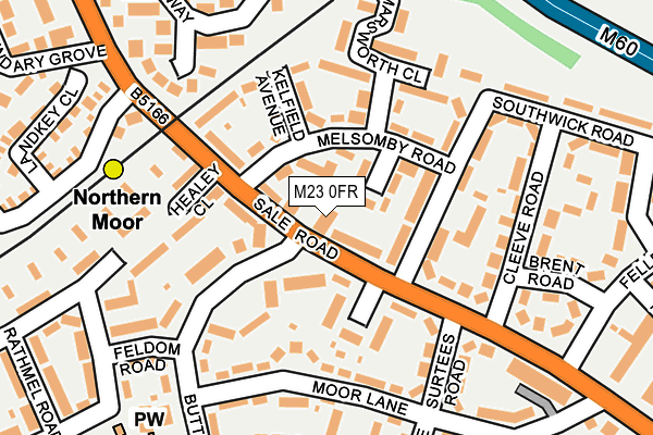 M23 0FR map - OS OpenMap – Local (Ordnance Survey)
