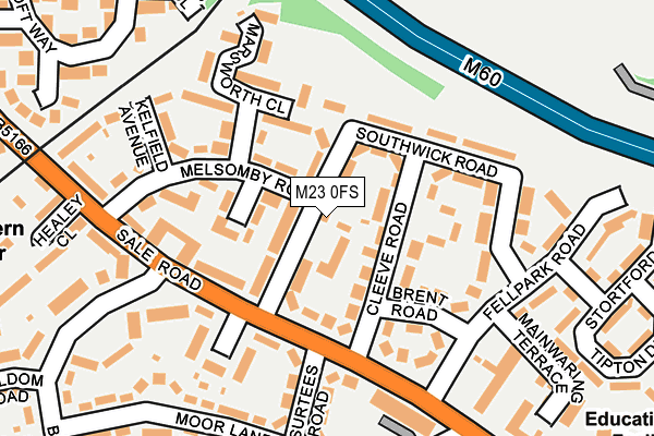 M23 0FS map - OS OpenMap – Local (Ordnance Survey)