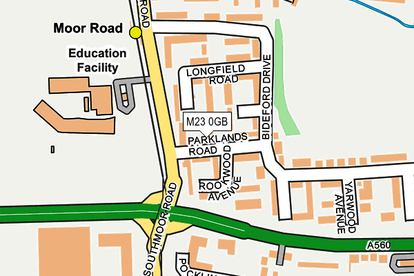 M23 0GB map - OS OpenMap – Local (Ordnance Survey)