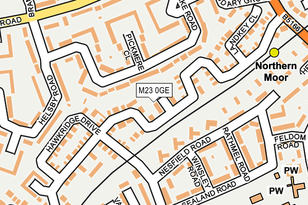 M23 0GE map - OS OpenMap – Local (Ordnance Survey)