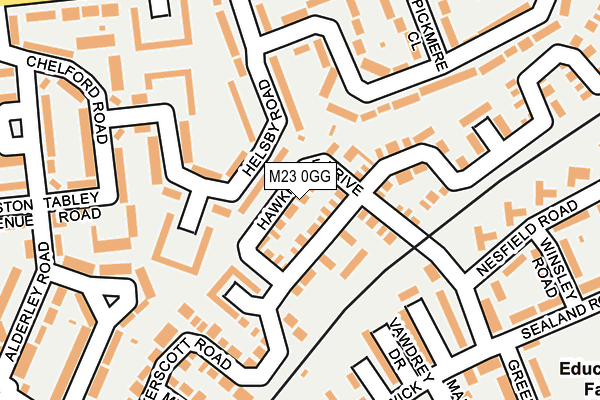 M23 0GG map - OS OpenMap – Local (Ordnance Survey)