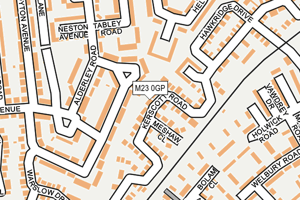 M23 0GP map - OS OpenMap – Local (Ordnance Survey)