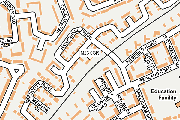 M23 0GR map - OS OpenMap – Local (Ordnance Survey)