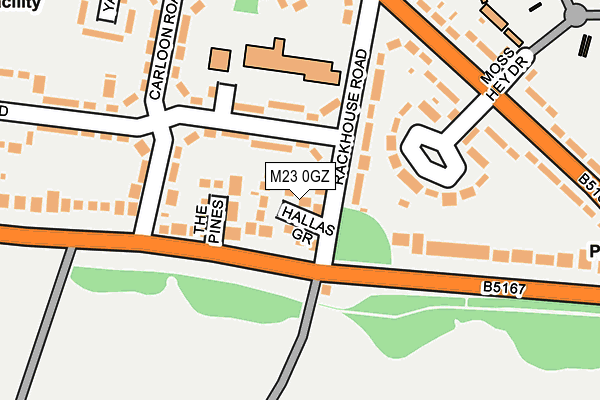 M23 0GZ map - OS OpenMap – Local (Ordnance Survey)