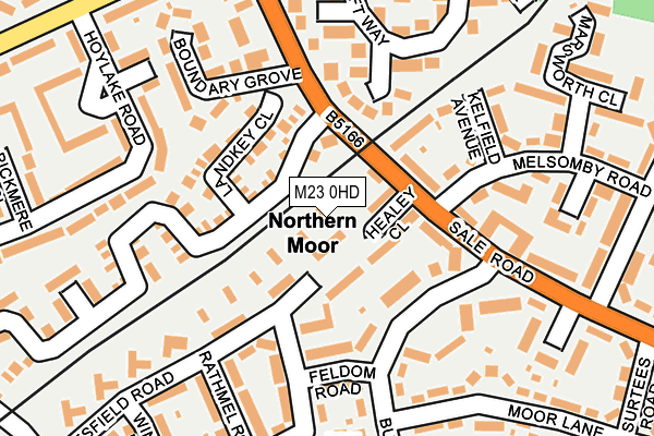 M23 0HD map - OS OpenMap – Local (Ordnance Survey)