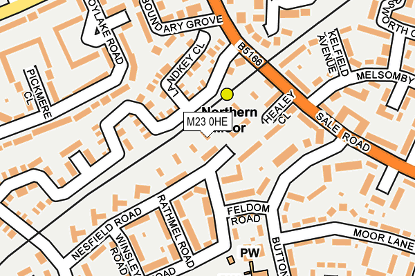 M23 0HE map - OS OpenMap – Local (Ordnance Survey)