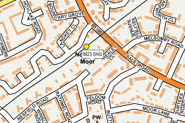 M23 0HG map - OS OpenMap – Local (Ordnance Survey)