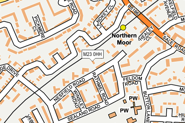 M23 0HH map - OS OpenMap – Local (Ordnance Survey)