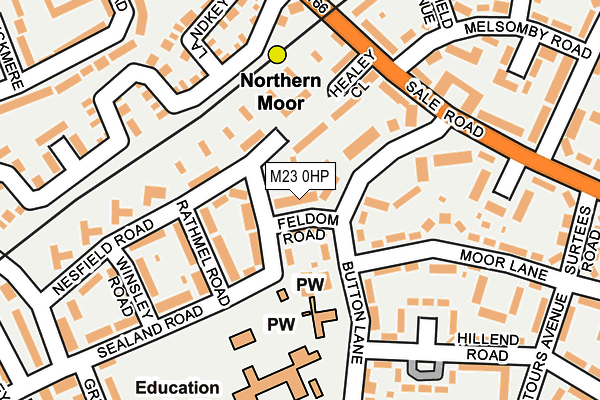 M23 0HP map - OS OpenMap – Local (Ordnance Survey)