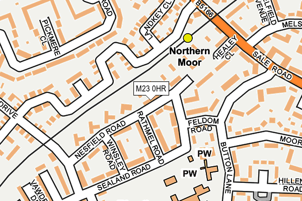 M23 0HR map - OS OpenMap – Local (Ordnance Survey)