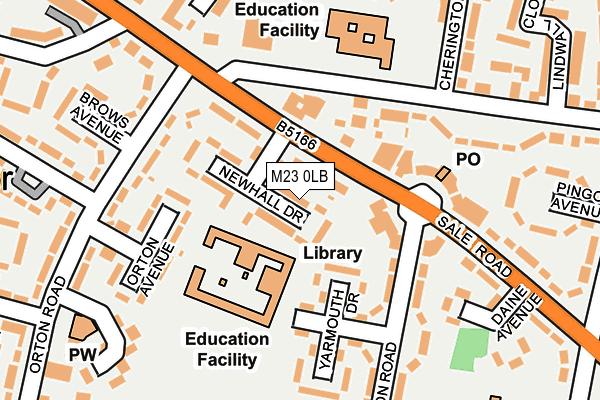 M23 0LB map - OS OpenMap – Local (Ordnance Survey)