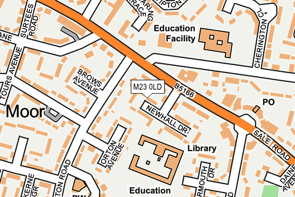 M23 0LD map - OS OpenMap – Local (Ordnance Survey)