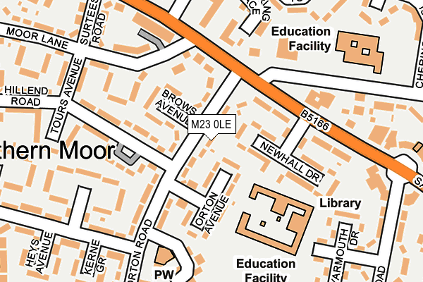 M23 0LE map - OS OpenMap – Local (Ordnance Survey)