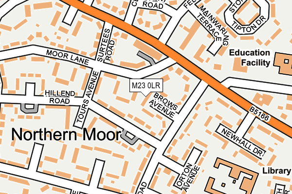M23 0LR map - OS OpenMap – Local (Ordnance Survey)