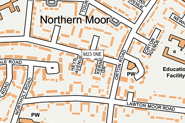 M23 0NE map - OS OpenMap – Local (Ordnance Survey)