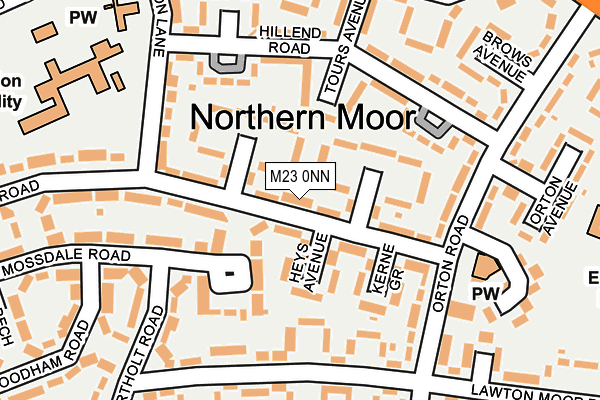 M23 0NN map - OS OpenMap – Local (Ordnance Survey)