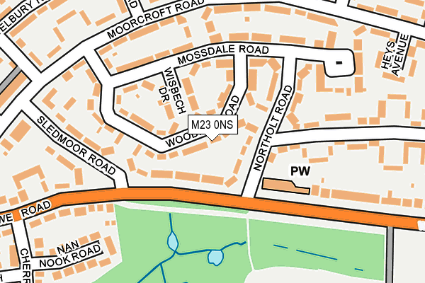 M23 0NS map - OS OpenMap – Local (Ordnance Survey)