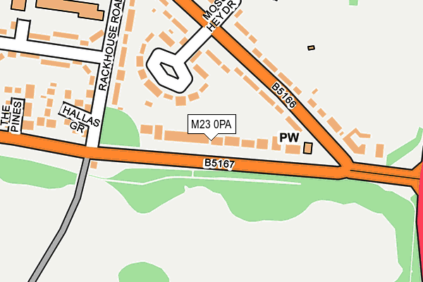 M23 0PA map - OS OpenMap – Local (Ordnance Survey)