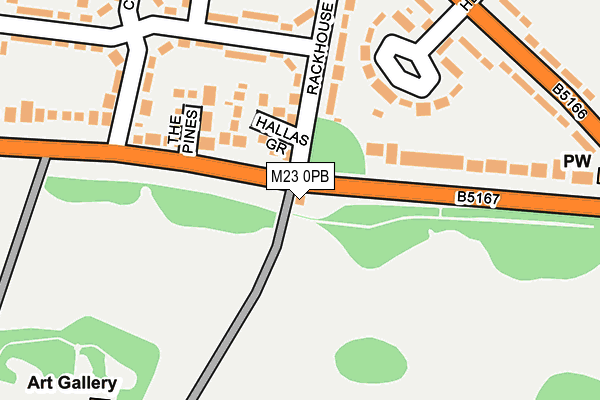 M23 0PB map - OS OpenMap – Local (Ordnance Survey)