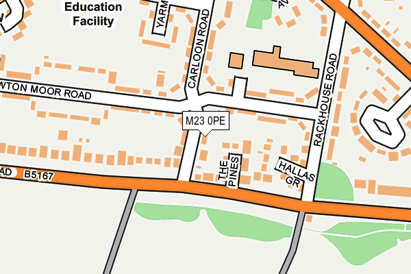 M23 0PE map - OS OpenMap – Local (Ordnance Survey)