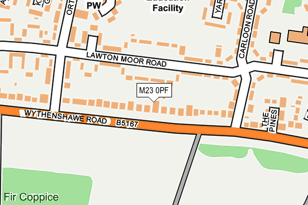 M23 0PF map - OS OpenMap – Local (Ordnance Survey)