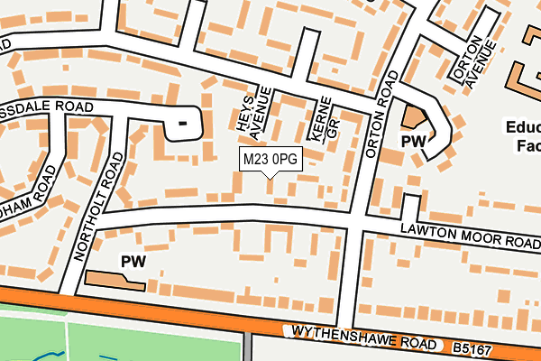 M23 0PG map - OS OpenMap – Local (Ordnance Survey)