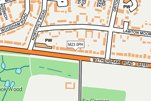 M23 0PH map - OS OpenMap – Local (Ordnance Survey)