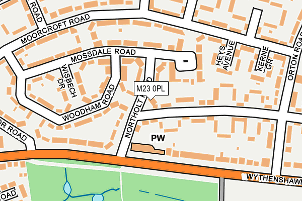 M23 0PL map - OS OpenMap – Local (Ordnance Survey)