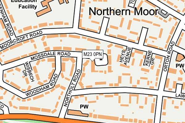 M23 0PN map - OS OpenMap – Local (Ordnance Survey)