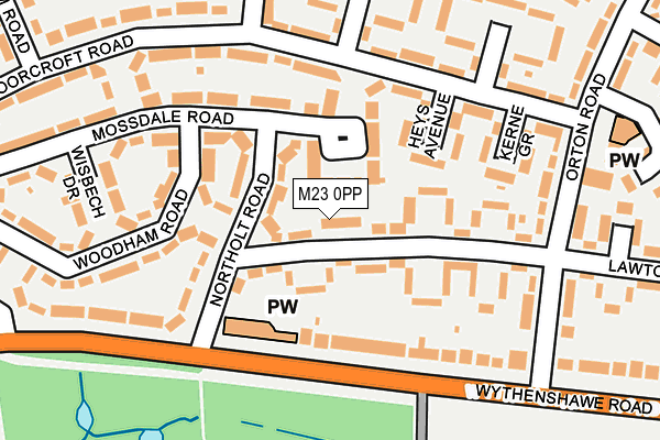 M23 0PP map - OS OpenMap – Local (Ordnance Survey)