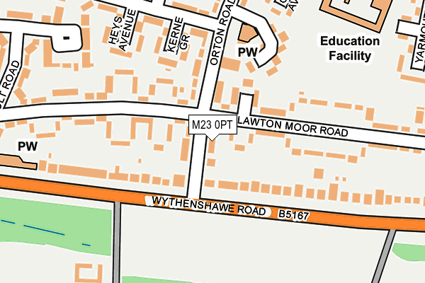 M23 0PT map - OS OpenMap – Local (Ordnance Survey)