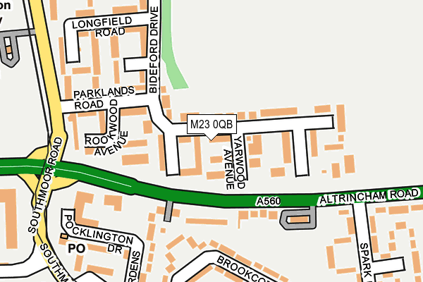 M23 0QB map - OS OpenMap – Local (Ordnance Survey)