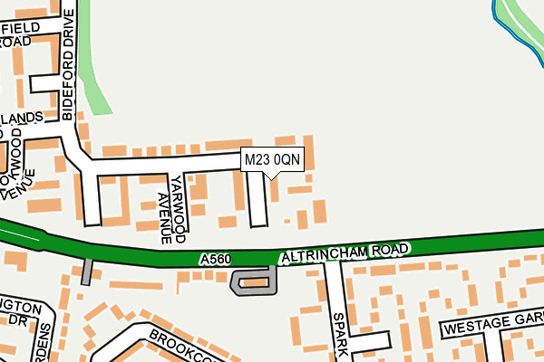 M23 0QN map - OS OpenMap – Local (Ordnance Survey)