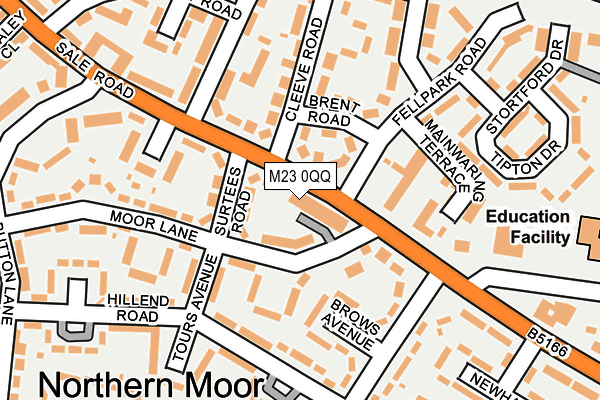 M23 0QQ map - OS OpenMap – Local (Ordnance Survey)