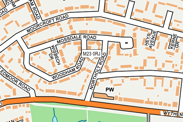 M23 0RJ map - OS OpenMap – Local (Ordnance Survey)