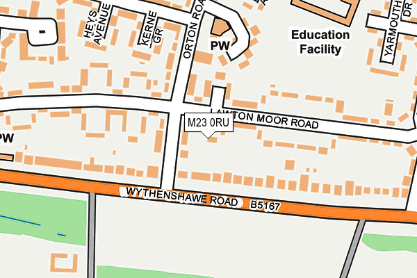 M23 0RU map - OS OpenMap – Local (Ordnance Survey)