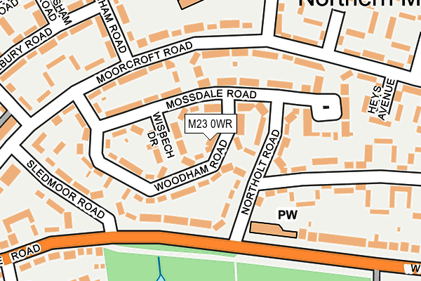 M23 0WR map - OS OpenMap – Local (Ordnance Survey)