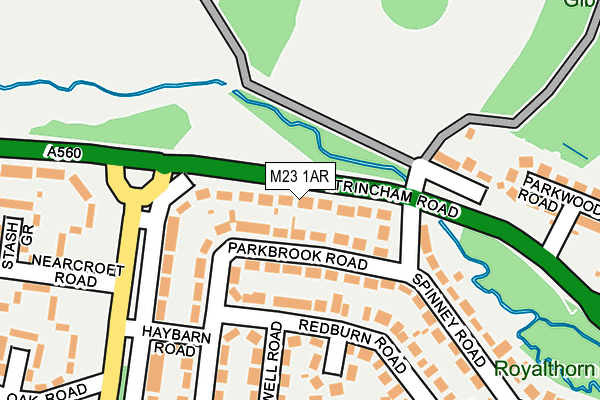 M23 1AR map - OS OpenMap – Local (Ordnance Survey)