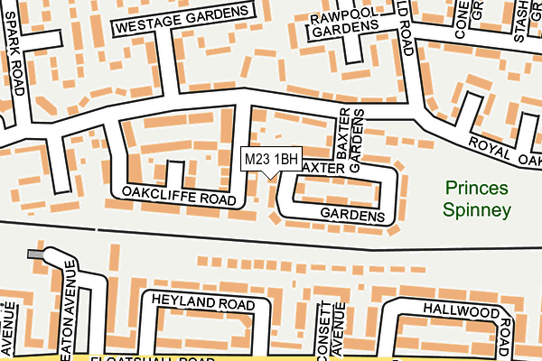 M23 1BH map - OS OpenMap – Local (Ordnance Survey)