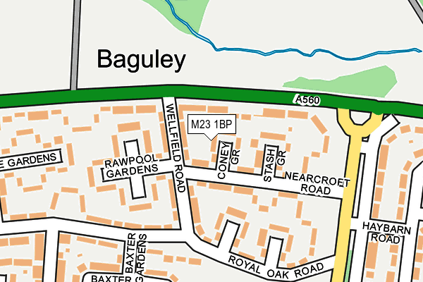 M23 1BP map - OS OpenMap – Local (Ordnance Survey)