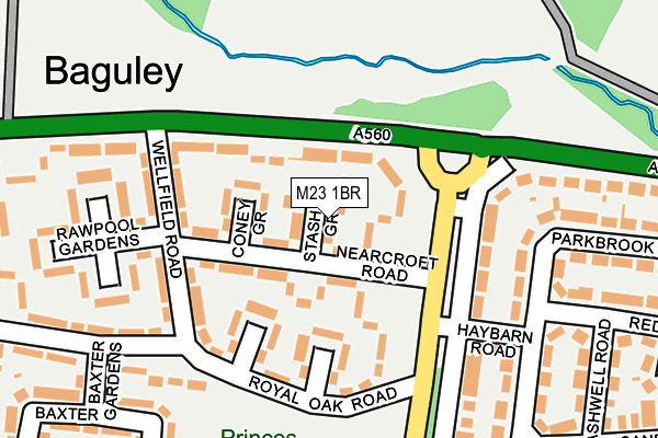 M23 1BR map - OS OpenMap – Local (Ordnance Survey)