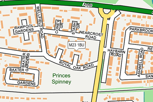 M23 1BU map - OS OpenMap – Local (Ordnance Survey)